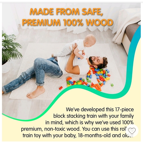 Leo & Friends Block Train Stacking Set - Picture 4 of 9